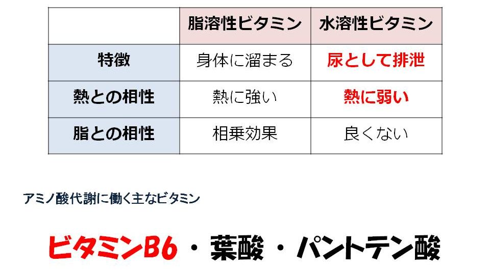 ビタミンの特徴