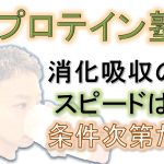 プロテイン塾。消化吸収のスピードは条件次第